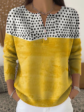 Vintage Abstract Geometric Art Print Buttoned Cardigan Sweater